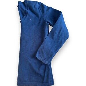 Vintage Tommy Hilfiger Blue Long Sleeve V Neck University Womens Medium Sweater
